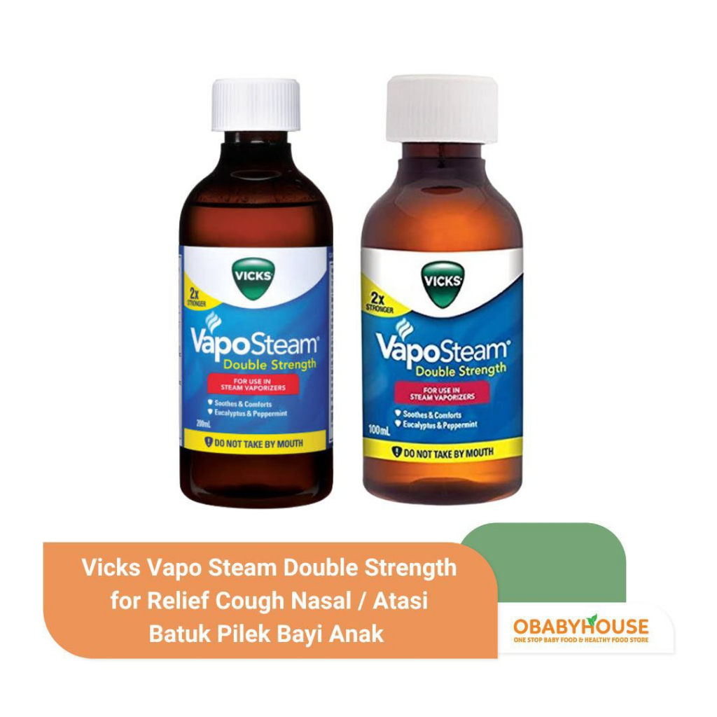 Vicks Vapo Steam Double Strength for Relief Cough Nasal / Atasi Batuk Pilek Bayi Anak