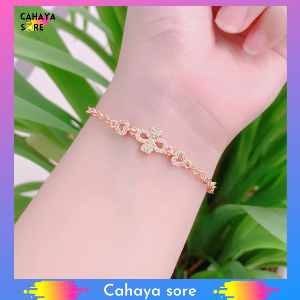 Gelang Xuping Gold Gelang Tangan Dewasa Model Rantai Permata G37