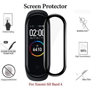 Xiaomi Mi Band 4 5 6 7 Anti Gores Pet TPU Full Cover Screen Guard Plastik Tebal Lis Hitam