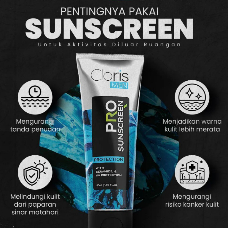 Clorismen PRO SUNSCREEN PROTECTION Menjaga Kulit Dari Paparan Sinar UV Sinar Matahari – Sunscreen Khusus Pria