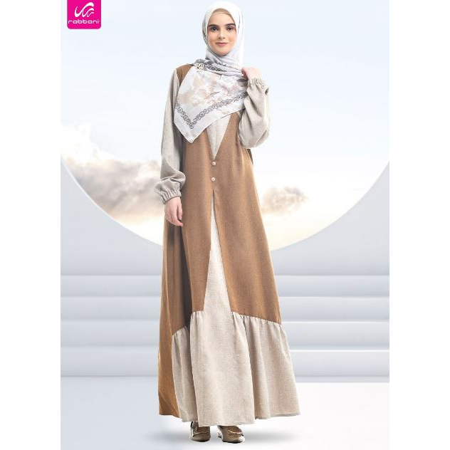 Dresslim Sarang Argani - Gamis Couple Rabbani Bahan Madinah Dress muslimah Mamah Bunda Umi Pakaian A