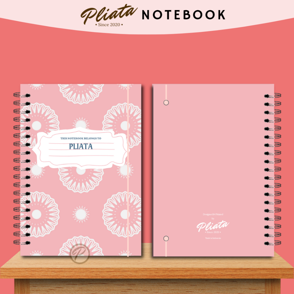 PLIATA NOTEBOOK SPIRAL - (PN88) Floral 6 - Softcover Doft Aesthetic Book Buku Tulis