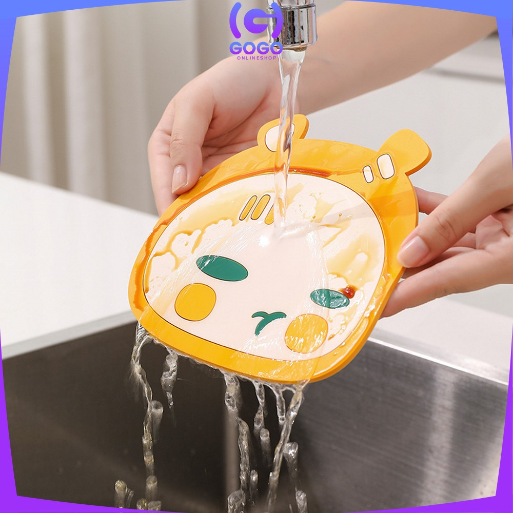 GOGO-C868 Tatakan Gelas Silikon Motif Karakter Lucu Tahan Panas Serbaguna / Tatakan Alas Panci Panas Placemat Anti Panas / Coaster Kartun Anti Licin Multifungsi Import