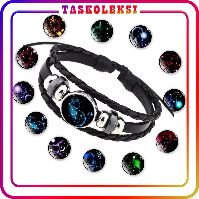Gelang Zodiak Sporty Pria Fashion (BISA COD)