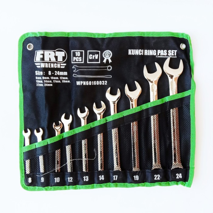 WMS - KUNCI RING PAS SET - 10 UKURAN KUNCI FRT - combination wrench - kunci kombinasi -  kokoh kuat