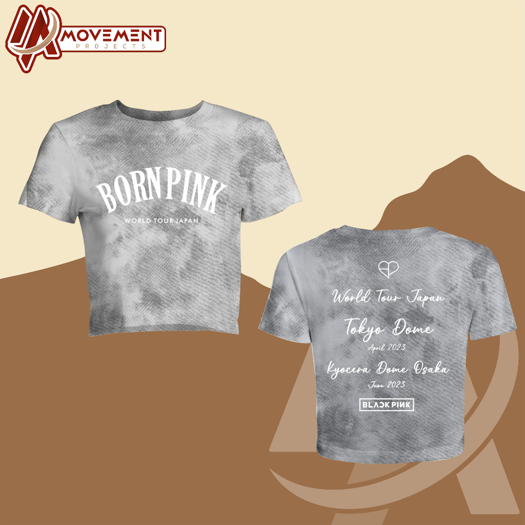 [EKSKLUSIF] CROP TOP TIE DYE GREY WORLD TOUR JAPAN