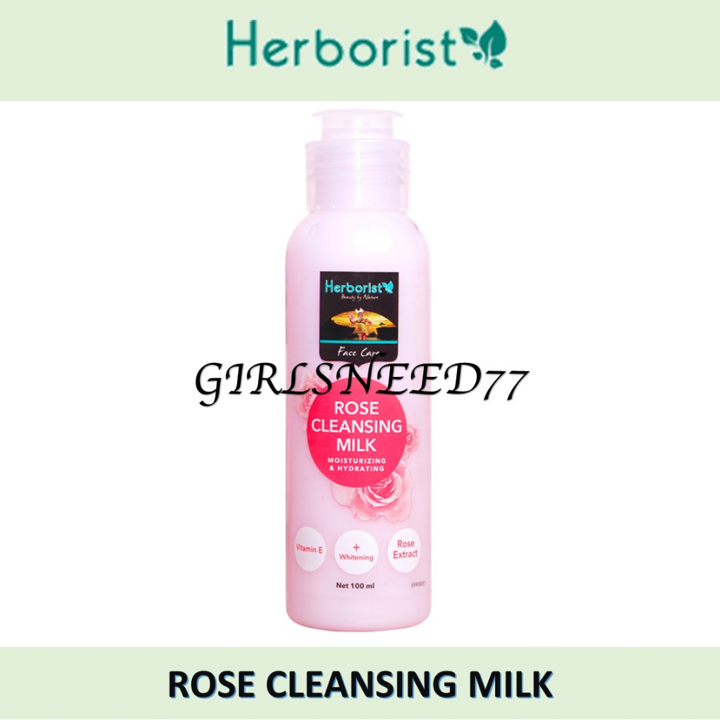 HERBORIST Rose Cleansing Milk 100ml Pemebrsih Wajah Girlsneed77