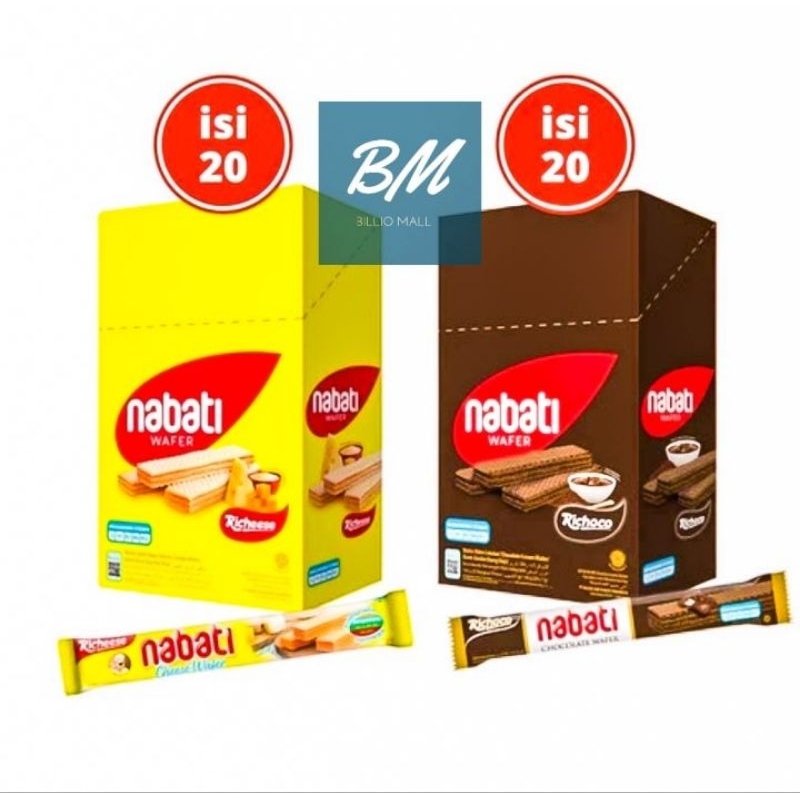 

nabati wafer perbox isi 20 bungkus