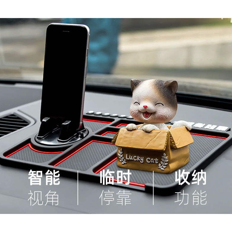 [COD] Phone Holder Mat Alas Mobil Dashboard Dudukan HP Anti Slip - Hitam