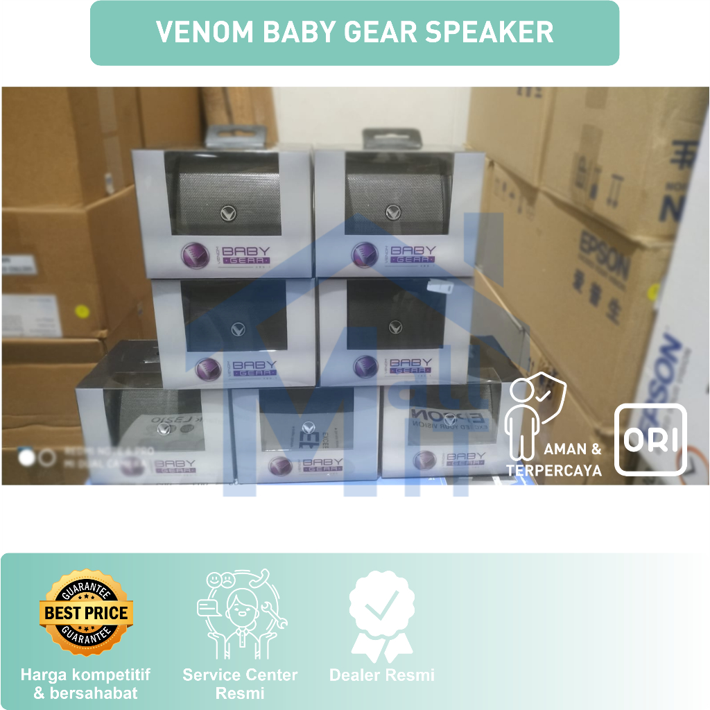 Speaker Bluetooth Portable VENOM BABY GEAR VBG-1 Waterproof Hitam