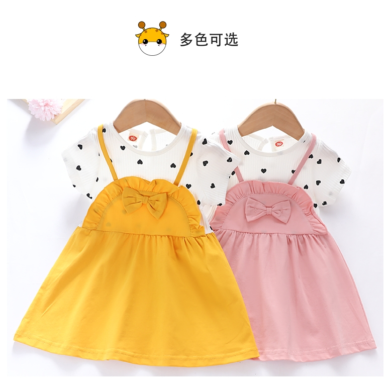 Bayi - 2 Tahun - Dress Anak XI Ha Korea Style | Dress Premium Baju Anak Perempuan Gaya Korean Dres Lengan Pendek KiosBalitaaprillia