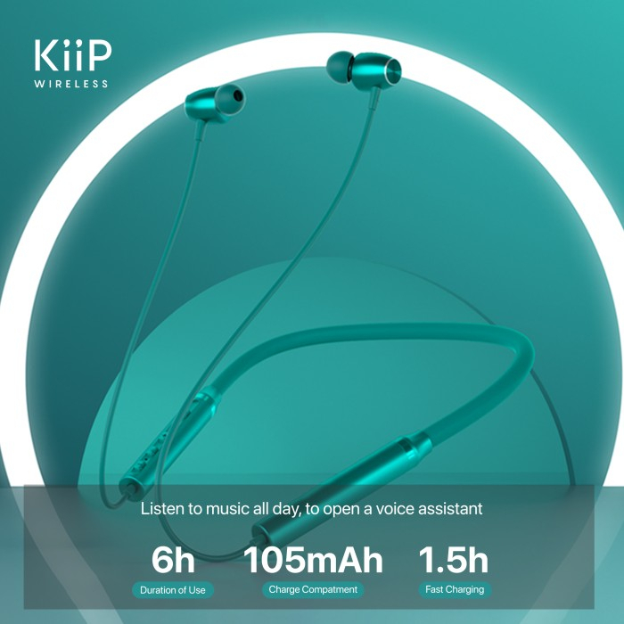 KIIP N12 Sports Earphone Bluetooth - Garansi Resmi 1 Tahun