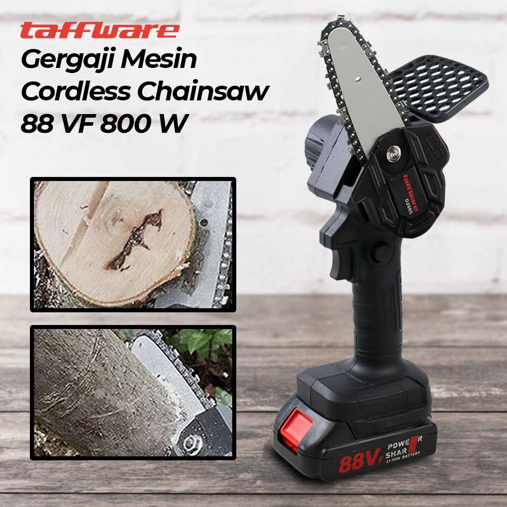 Taffware Gergaji Mesin Senso Cordless Chainsaw 21V 6 Inch 800W - D2605