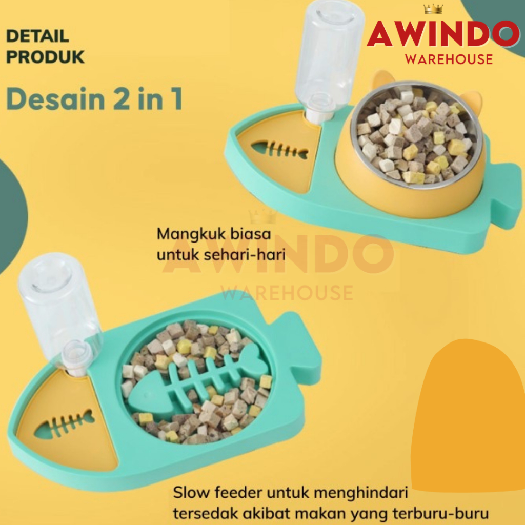 PLATE 24 CATFISH - Premium Tempat Piring Pakan Minum Makan Kucing Anjing Kelinci Pet Feeder Plate