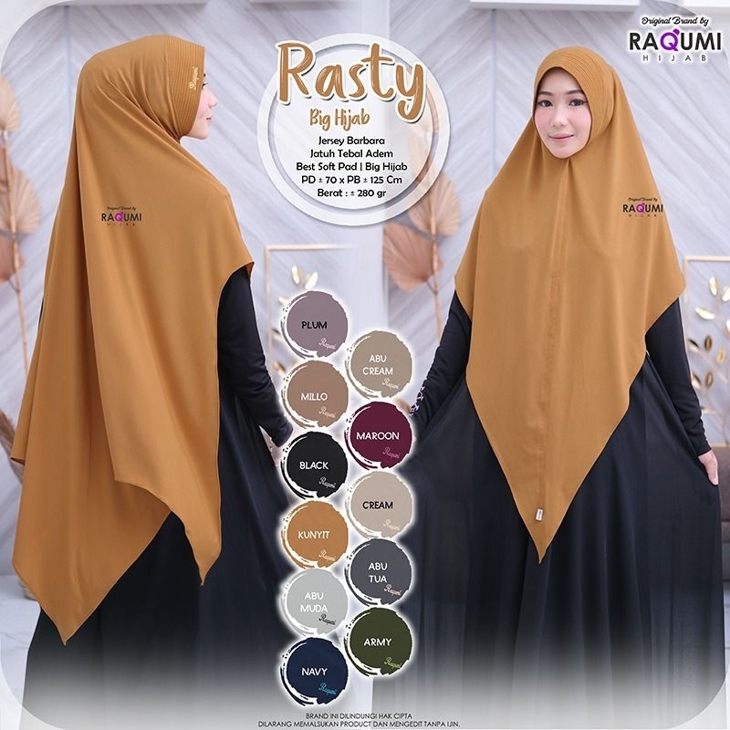 RASTY RAQUMI HIJAB SYARI BERGO SYARI DAILY HIJAB PREMIUM HIJAB SYARI alodia botol marun