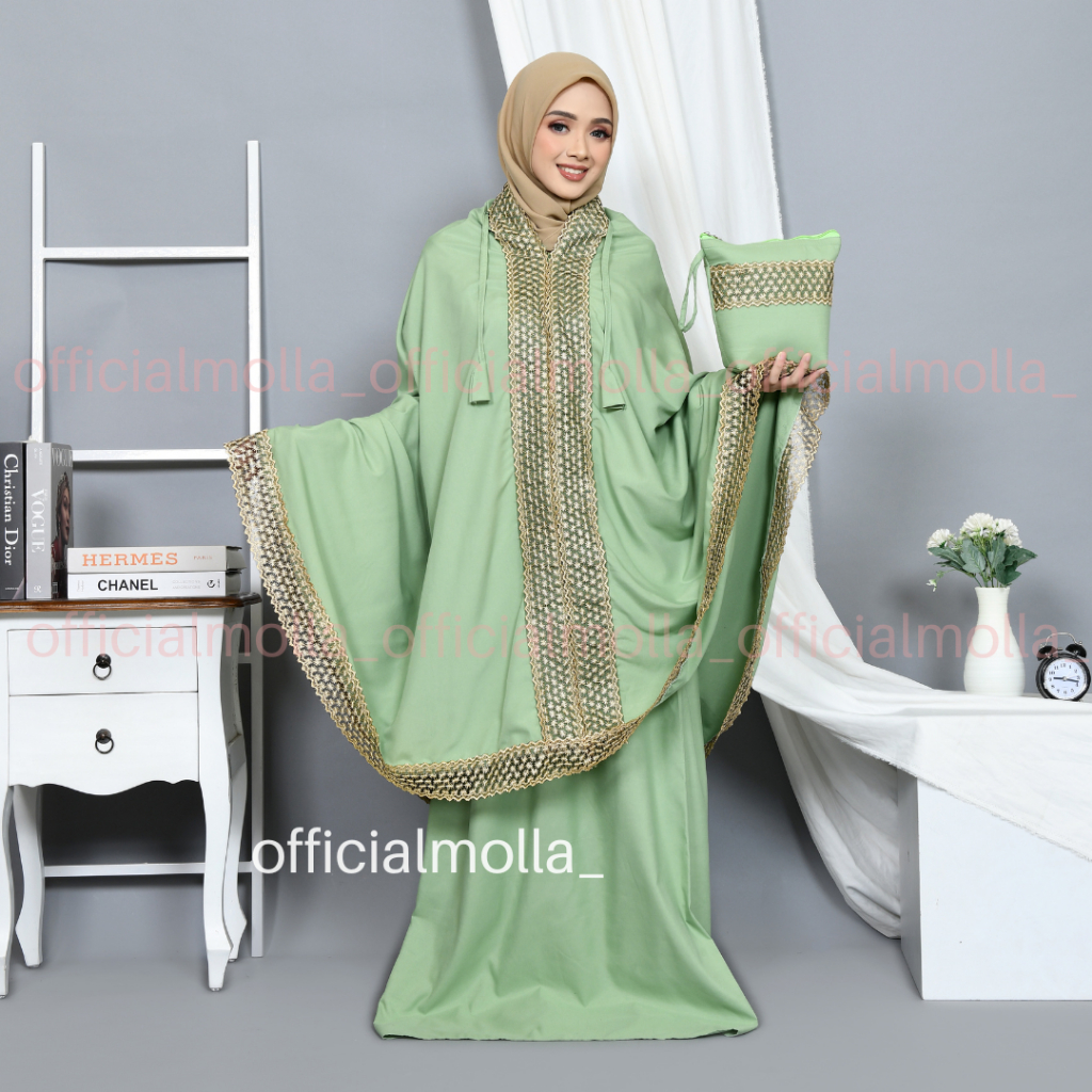 Mukena Dewasa Katun Polos 2in1 Mukena Katun Renda Samira Premium