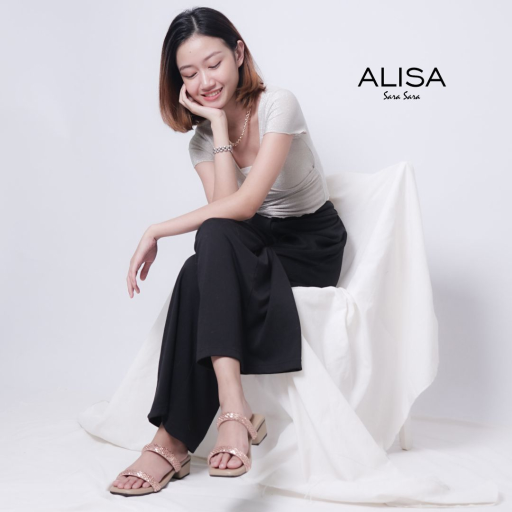 Sara Sara ALISA Sandal Heels Wanita sandal selop tali sandal hak terbaru