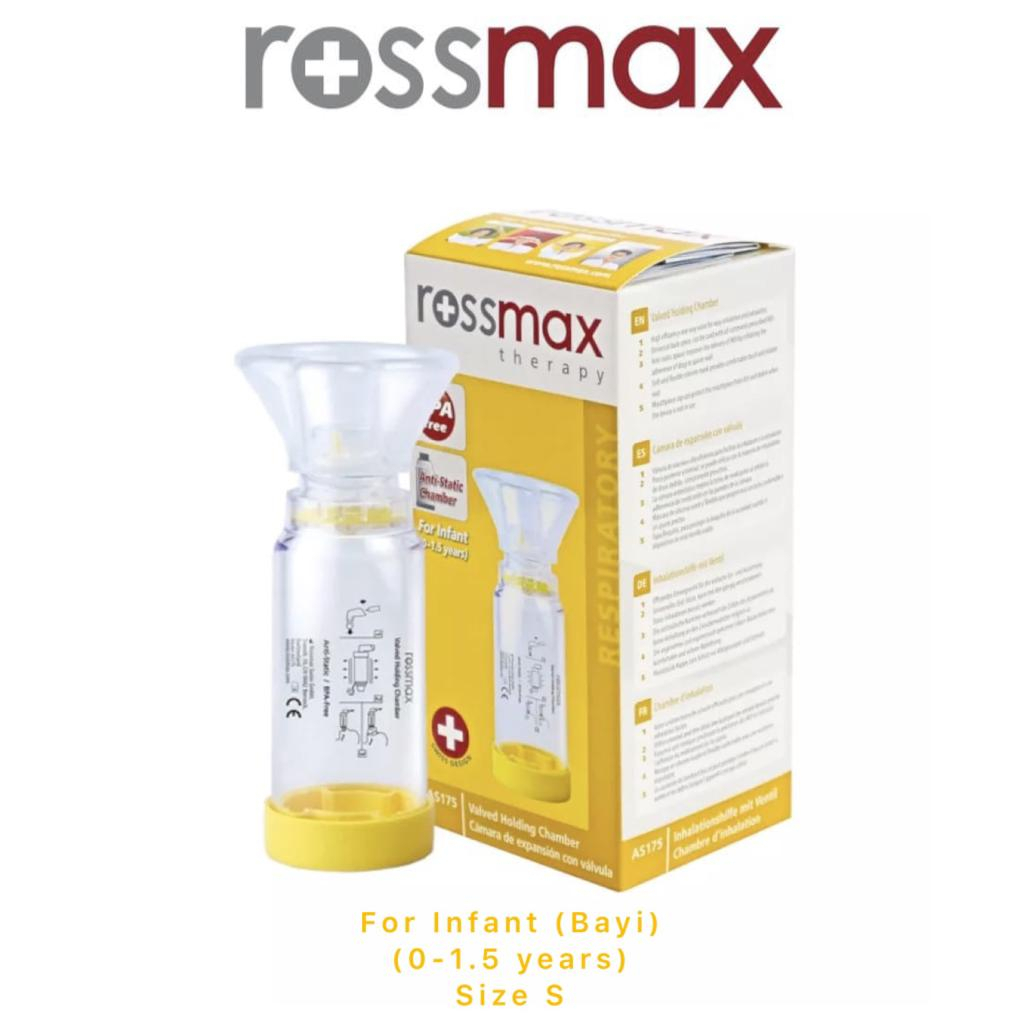 ROSSMAX AEROSPACER AEROCHAMBER AS175 CORONG ASMA ALAT TERAPI ASMA ROSSMAX VALVED HOLDING CHAMBER AS175