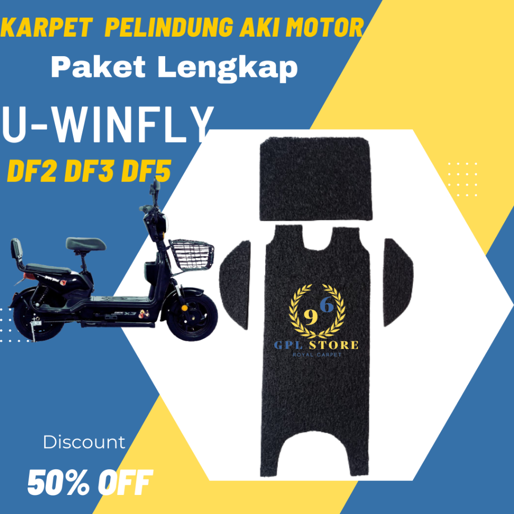 Karpet Sepeda Motor Listrik U-WINFLY DF2, DF3, DF5 u-winfly Dragonfly 7 Karpet U-Winfly