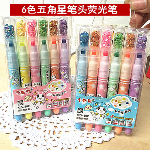 

￼￼(6 PC) SET STABILO GLITTER | HIGHLIGHTER LUCU UNIK | PERALATAN SEKOLAH / READY STOCK PULPEN GLITER 1SET 6PCS
