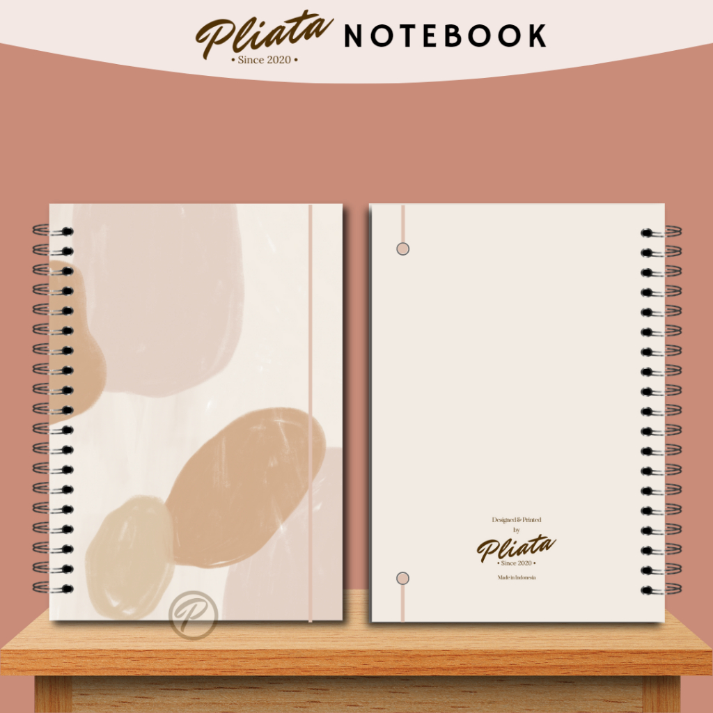 PLIATA NOTEBOOK SPIRAL - (PN99) Abstract 6 - Softcover Doft Aesthetic Book Buku Tulis