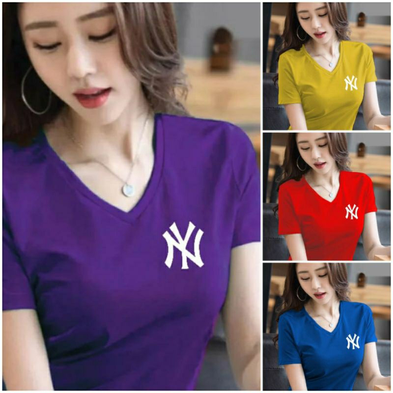 KAOS LOGO  WANITA BAHAN SOFF BANYAK PILIHAN WARNA