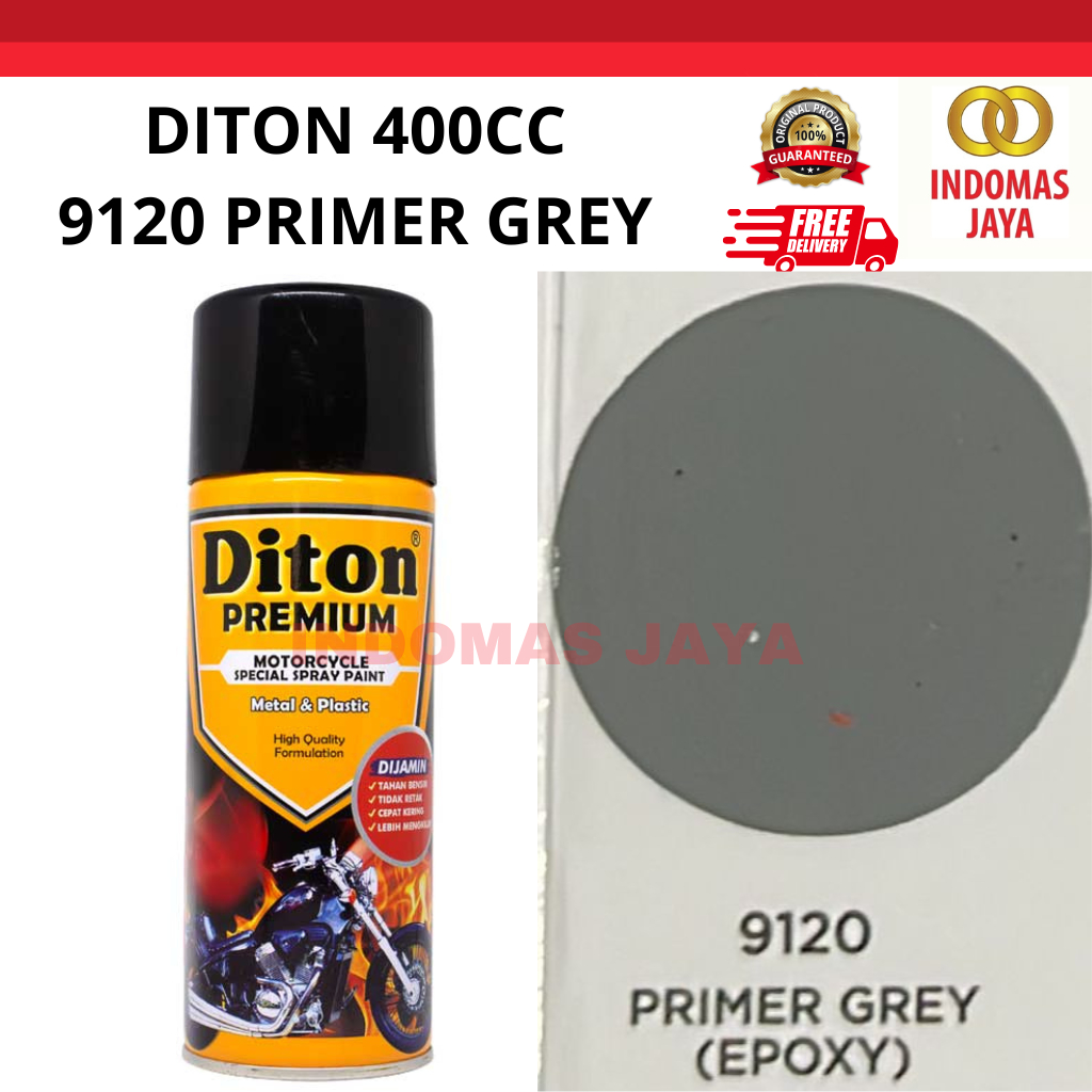 DITON PREMIUM Cat Semprot Dasar (Primer) - Primer Grey 9120 Pilok Pilox Diton Premium Primer Grey 91