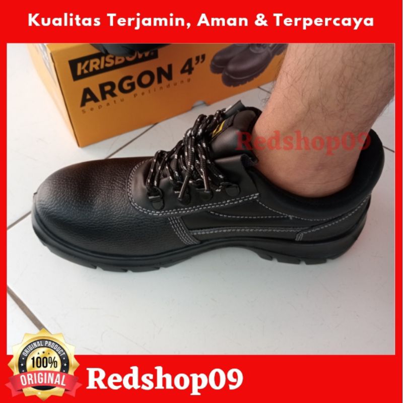 Krisbow Sepatu safety ARGON 4 INC/Krisbow Argon Sepatu Pengaman 6 Inci - Hitam