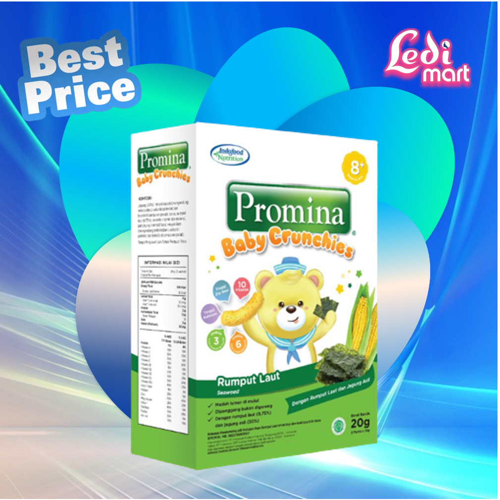 ORIGINAL Promina Baby Crunchies 20gr usia 8 Bulan+ / Promina Crunchys / Cemilan Anak Bayi / Makanan Bayi / MPASI / LEDIMART