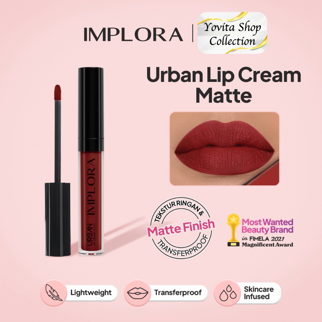 Implora Urban Lipcream Matte | Implora Lip Cream Lipstick Dengan Vitamin E