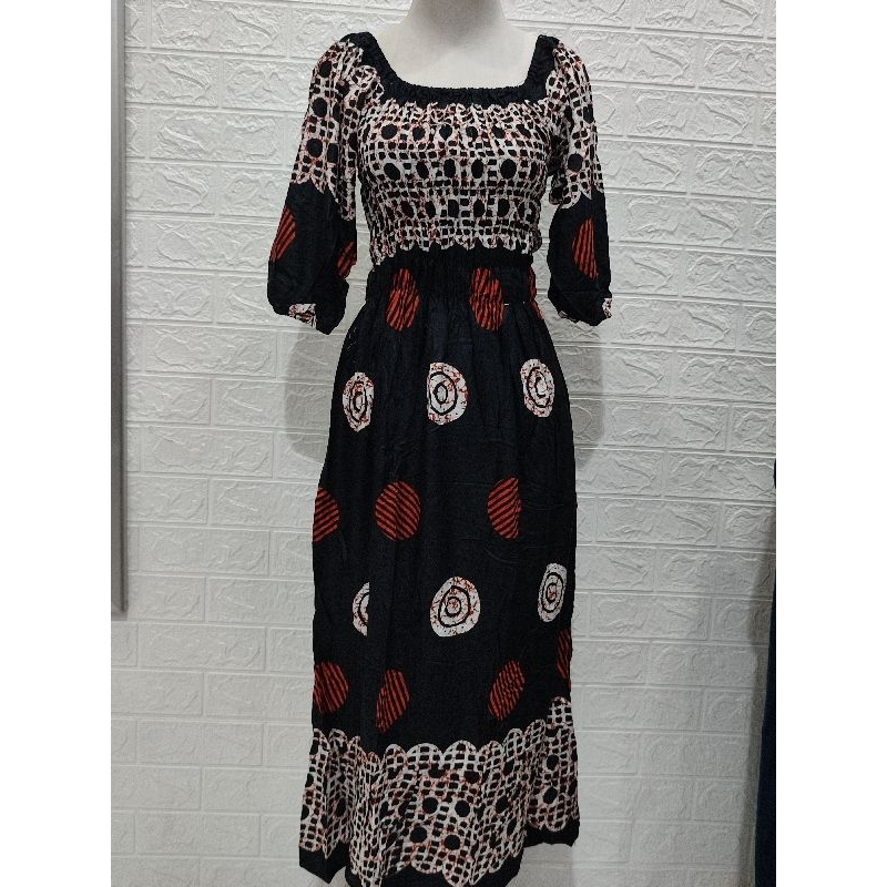home dress daster smok katun rayon