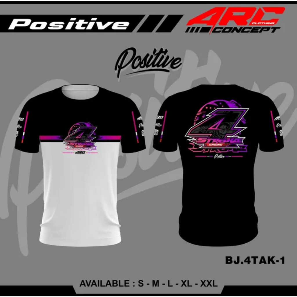 TSHIRT KAOS BAJU JERSEY MOTIF 4STROKE FULL PRINTING