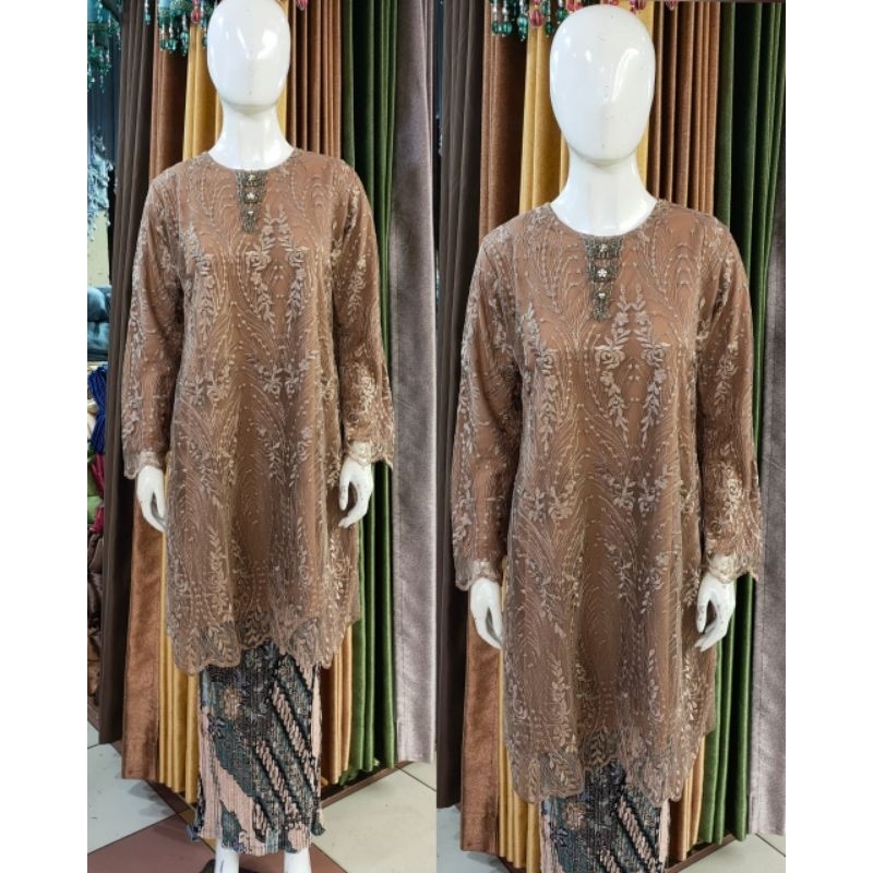 KEBAYA TUNIK TILE MODERN TERBARU 2023 MEWAH / KEBAYA TUNIK BRUKAT MODERN / KEBAYA TUNIK / KEBAYA TUNIK JUMBO / KEBAYA TUNIK COUPLE / STELAN KEBAYA TUNIK TILE / KEBAYA TUNIK PESTA / KEBAYA TUNIK LENGAN PANJANG / KEBAYA TUNIK KONDANGAN / STELAN KEBAYA TUNIK