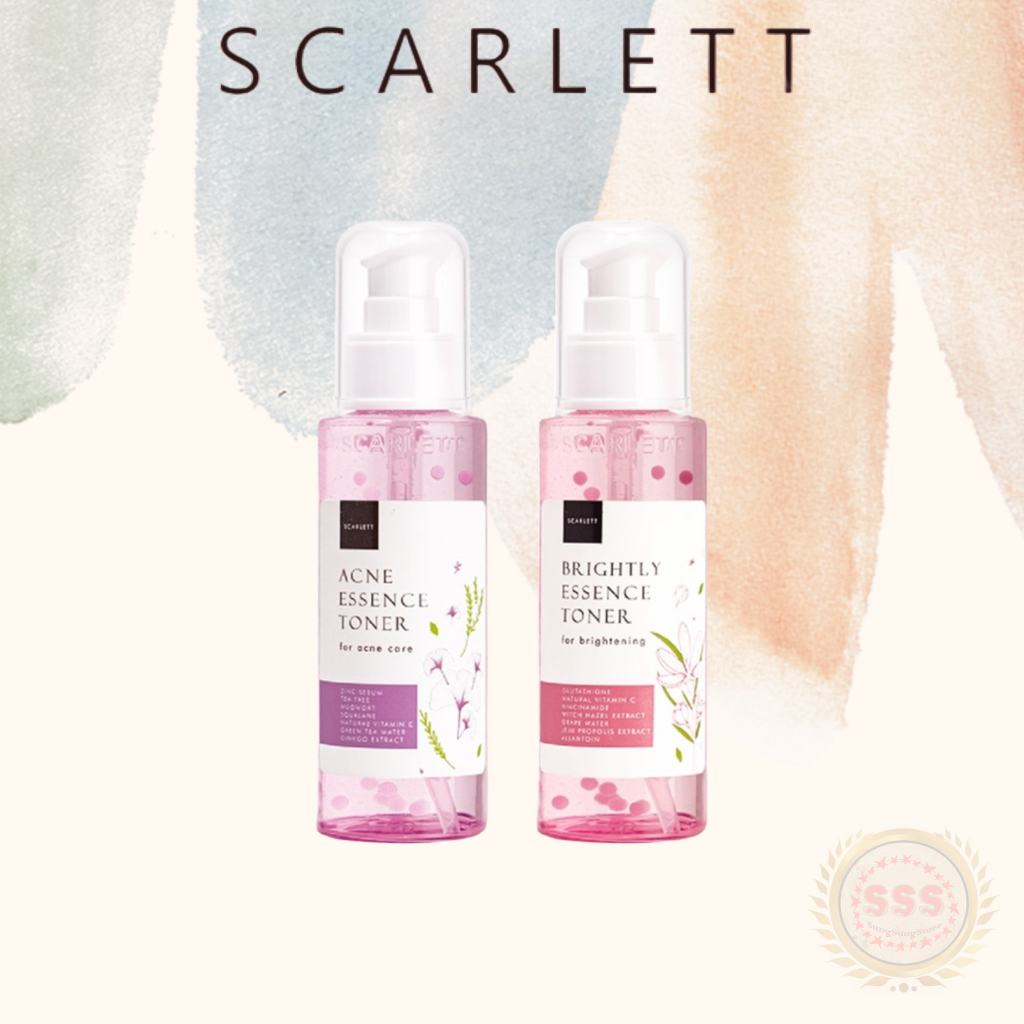 SCARLETT WHITENING Brightly Essence Toner &amp; Acne Essence Toner 100ml