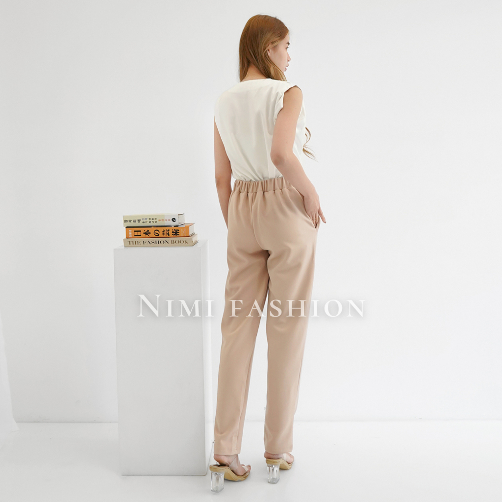 Celana Scuba Import Highwaist Bawahan Basic Scuba Pants