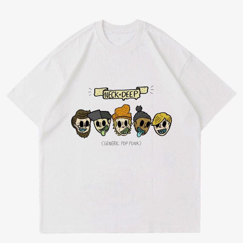 BAJU KAOS VINTAGE NECK DEEP “GENERIC POP PUNK” |T-SHIRT VINTAGE NECK DEEP| BAJU KAOS PRIA OVERSIZE