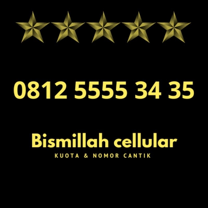 nomor cantik Telkomsel murah quartet 5555 naik 34 35