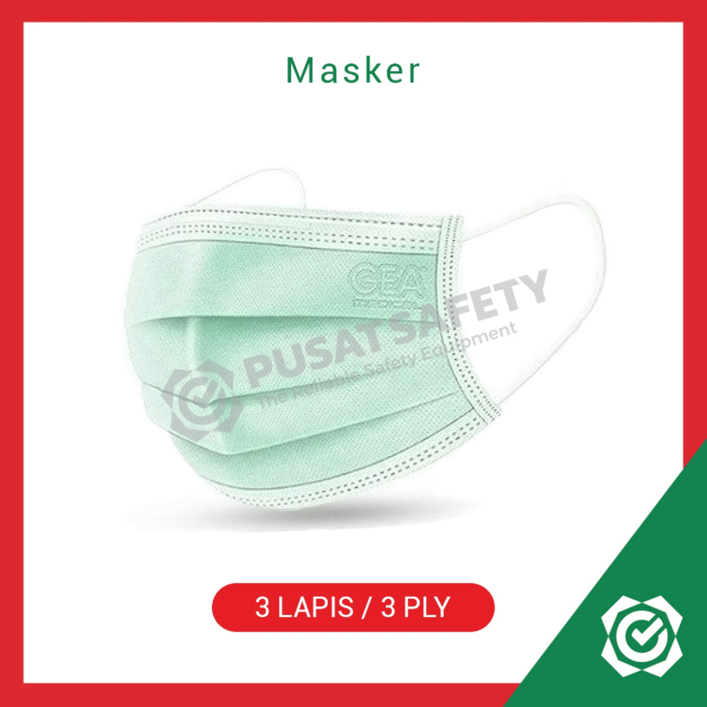 Masker Surgical Face Mask 3 Ply Ear Loop isi 50 pcs