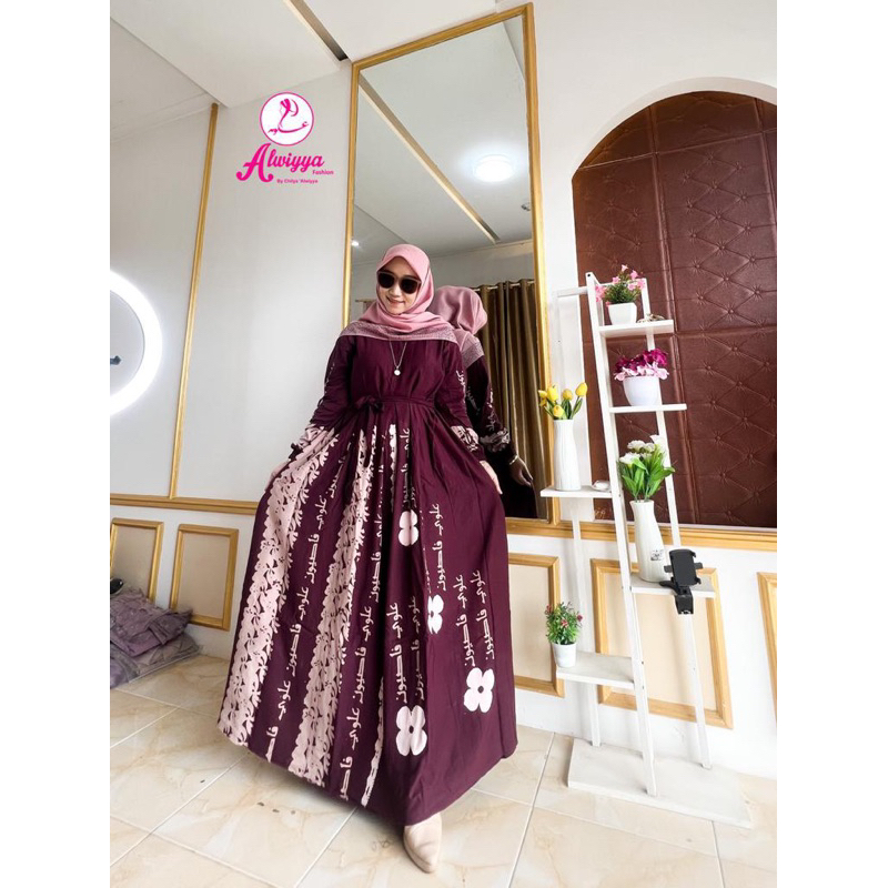 Gamis AMS Alwiyya Fashion Twill Uniqlo Twill Ori
