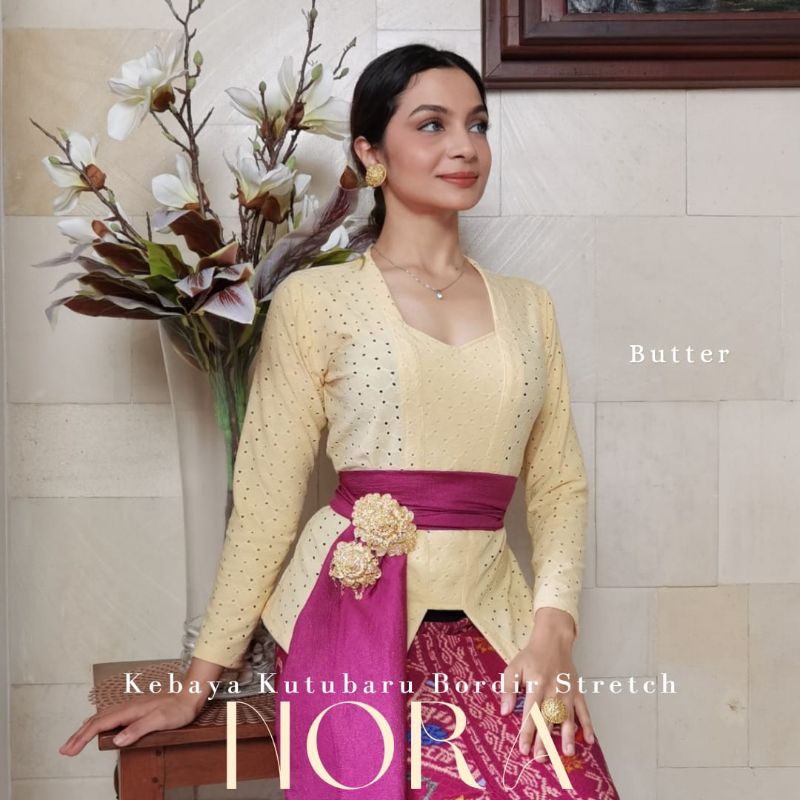 Kebaya Katun Bordir Stretch Nora