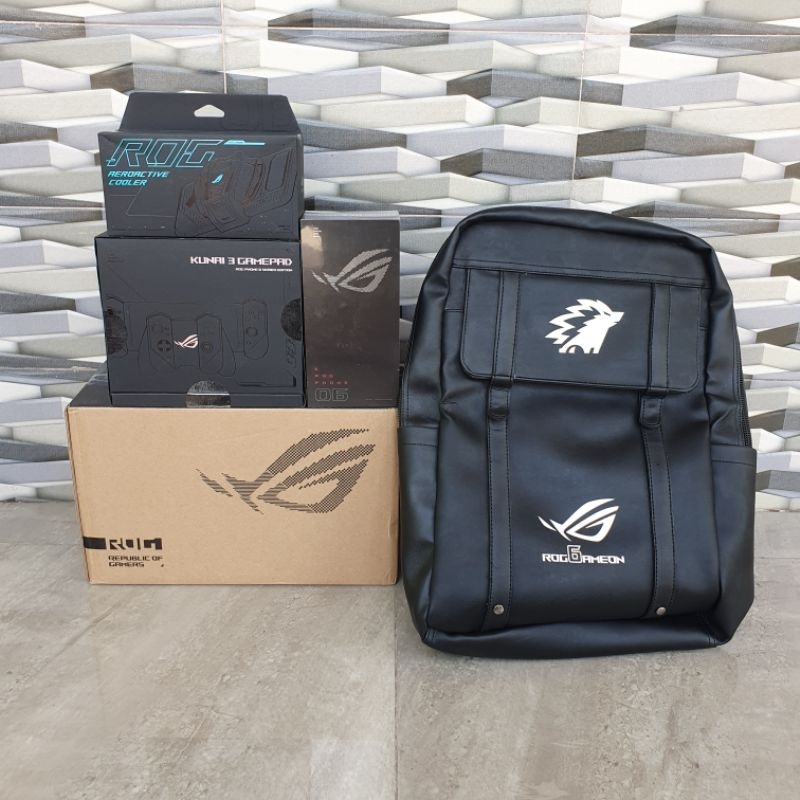 Asus ROG Phone 6 8/256 Aksesoris Gaming AeroCooler AeroactiveCooler 6 Kunai Gamepad ROG 6 Resmi
