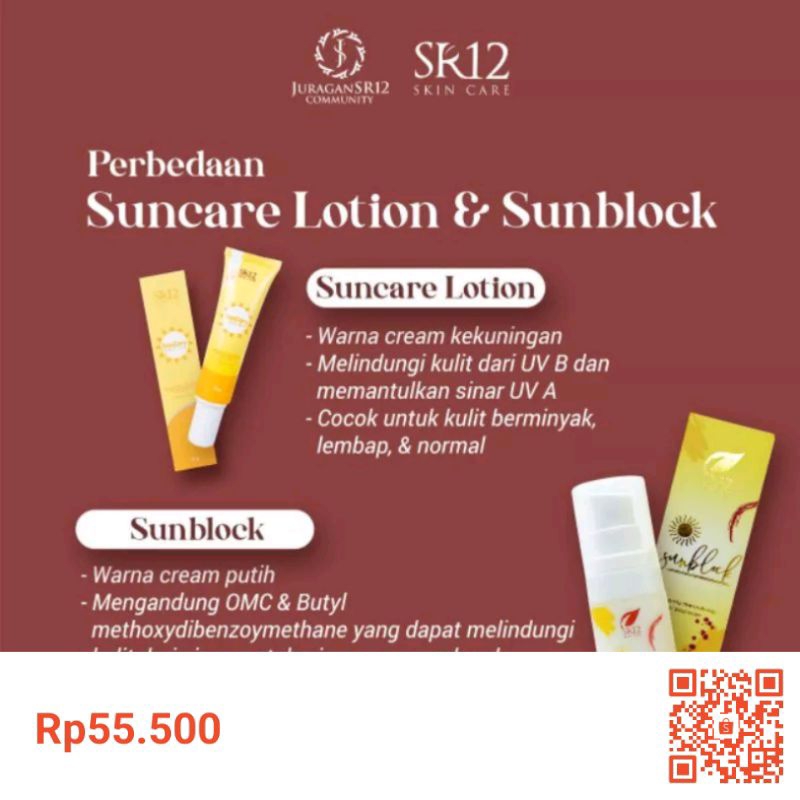 Sunblock SR 12 herbal/Anti flek/Anti UV/pelindung UV/Pelindung UV/Aman untuk kulit dan wajah