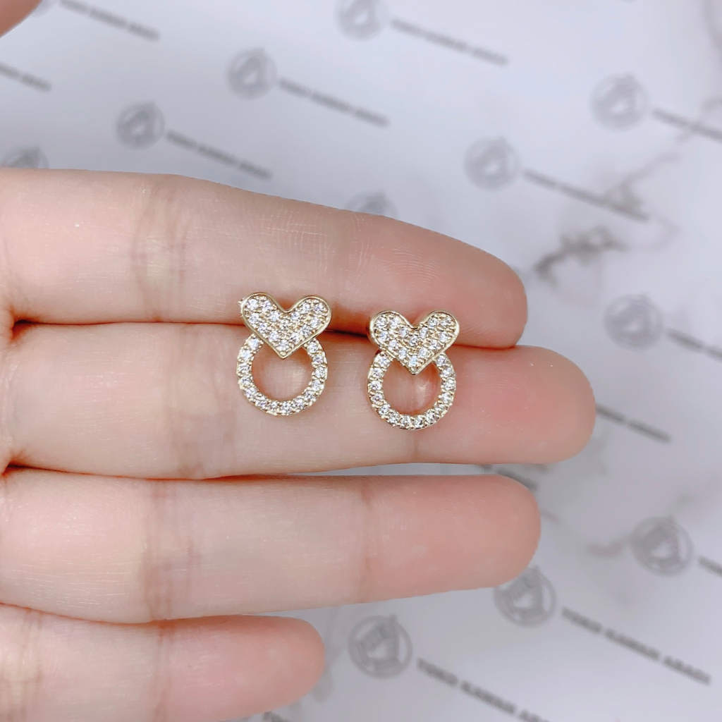 Anting Dewasa Model Tusuk Love Bulat *69