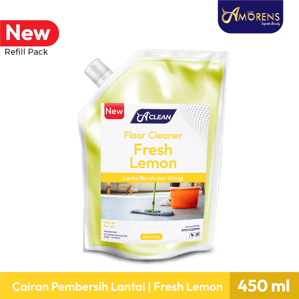 Pembersih Lantai Antibacterial Refill Pack 450ml / FLOOR CLEANER Amorens  [450 ml]