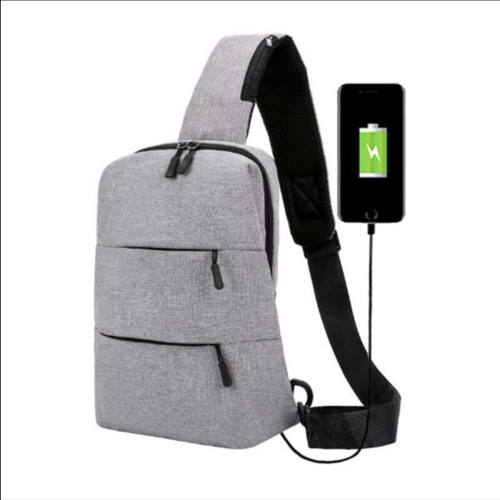 TAS SELEMPANG/TAS WAIST BAG/TAS SELEMPANG SLIM MODEL BARU +HEADSET HOL