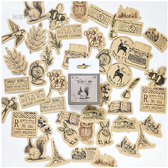 

Stiker Vintage Macam-maca Bentuk untuk Jurnal Scrapbook