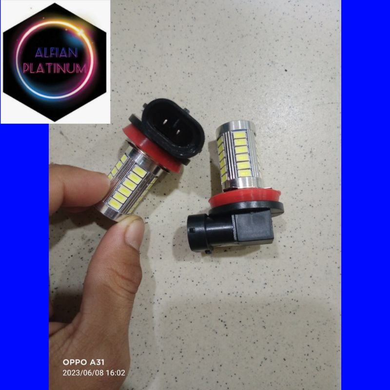 LED FOGLAMP H11 UNIVERSAL PLASMA SUPER TERANG BOHLAM LED PUTIH