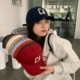 GO!TP1260 Topi Baseball Motif Tulisan CA Gaya Kasual Pria Wanita Cap Pantai Korea Fashion Wanita