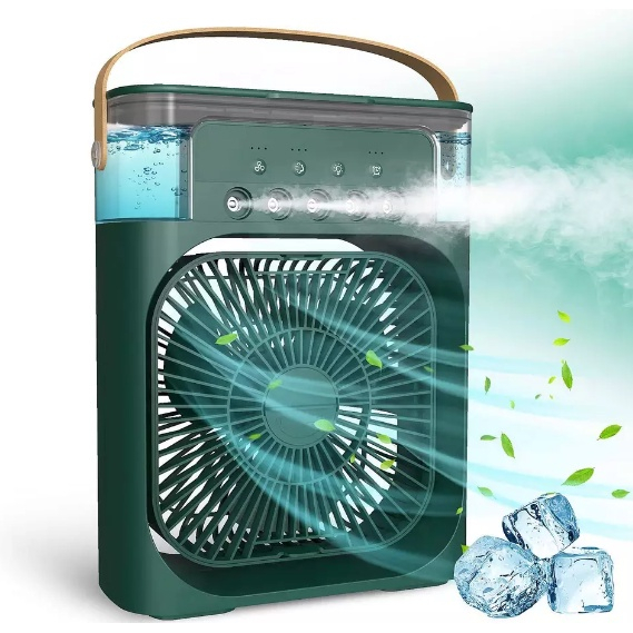 Kipas Pendingin Udara Portabel, Pendingin Udara Evaporatif Mini Pribadi Kecil dengan adaptor AC Humidifier