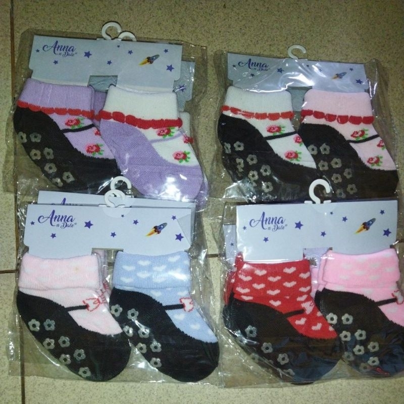 Kaos kaki bayi 2in1 anti slip 0-6bulan